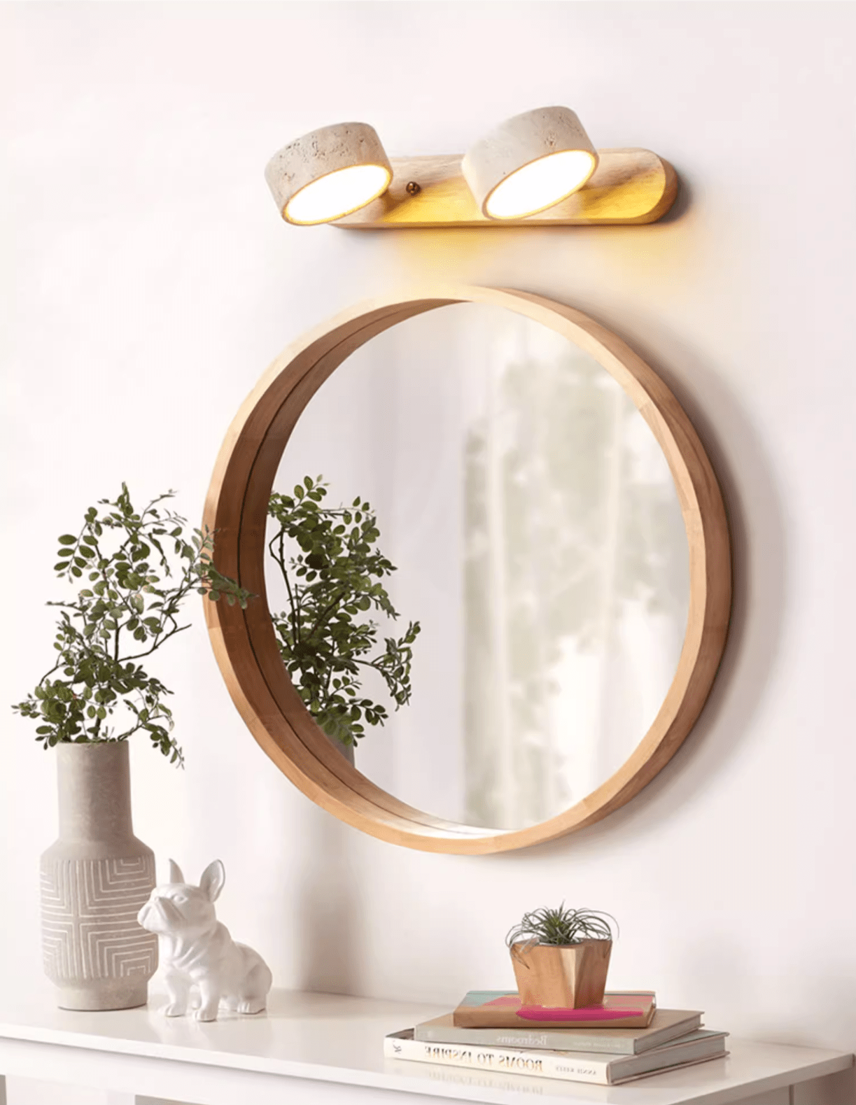 Travertine Duo Wall Light