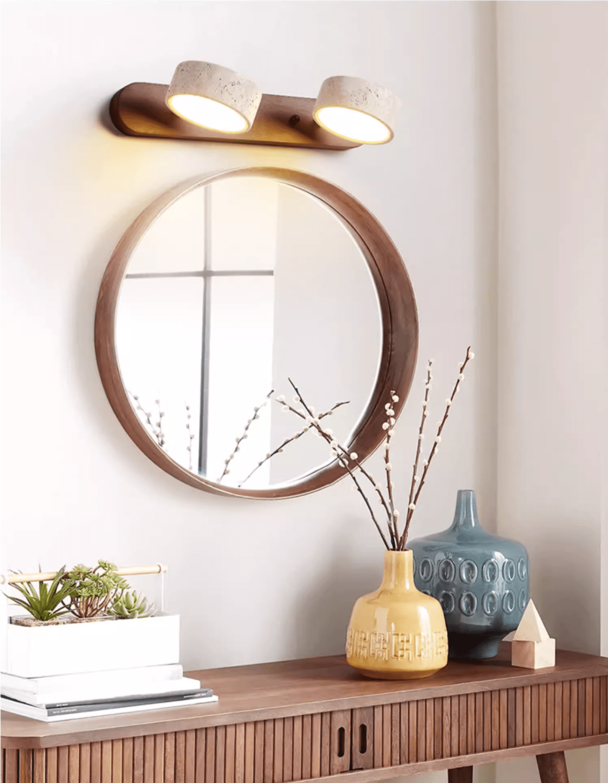 Travertine Duo Wall Light