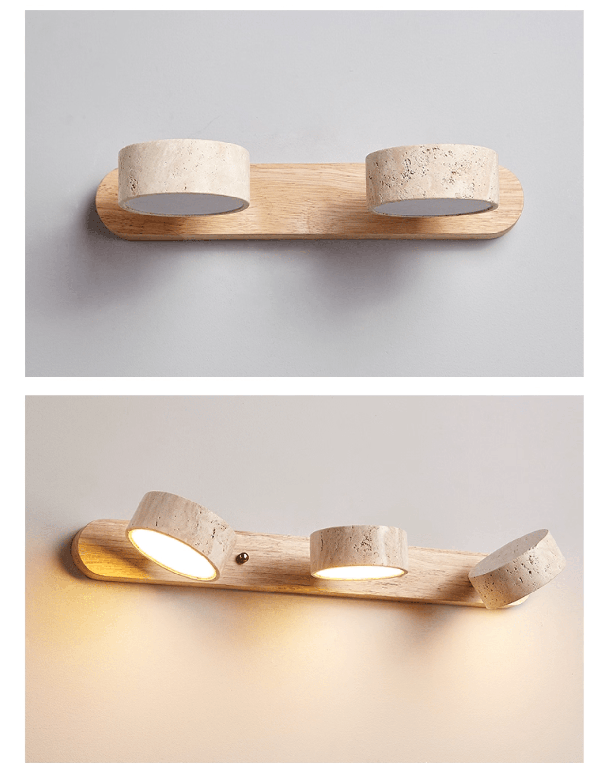 Travertine Duo Wall Light