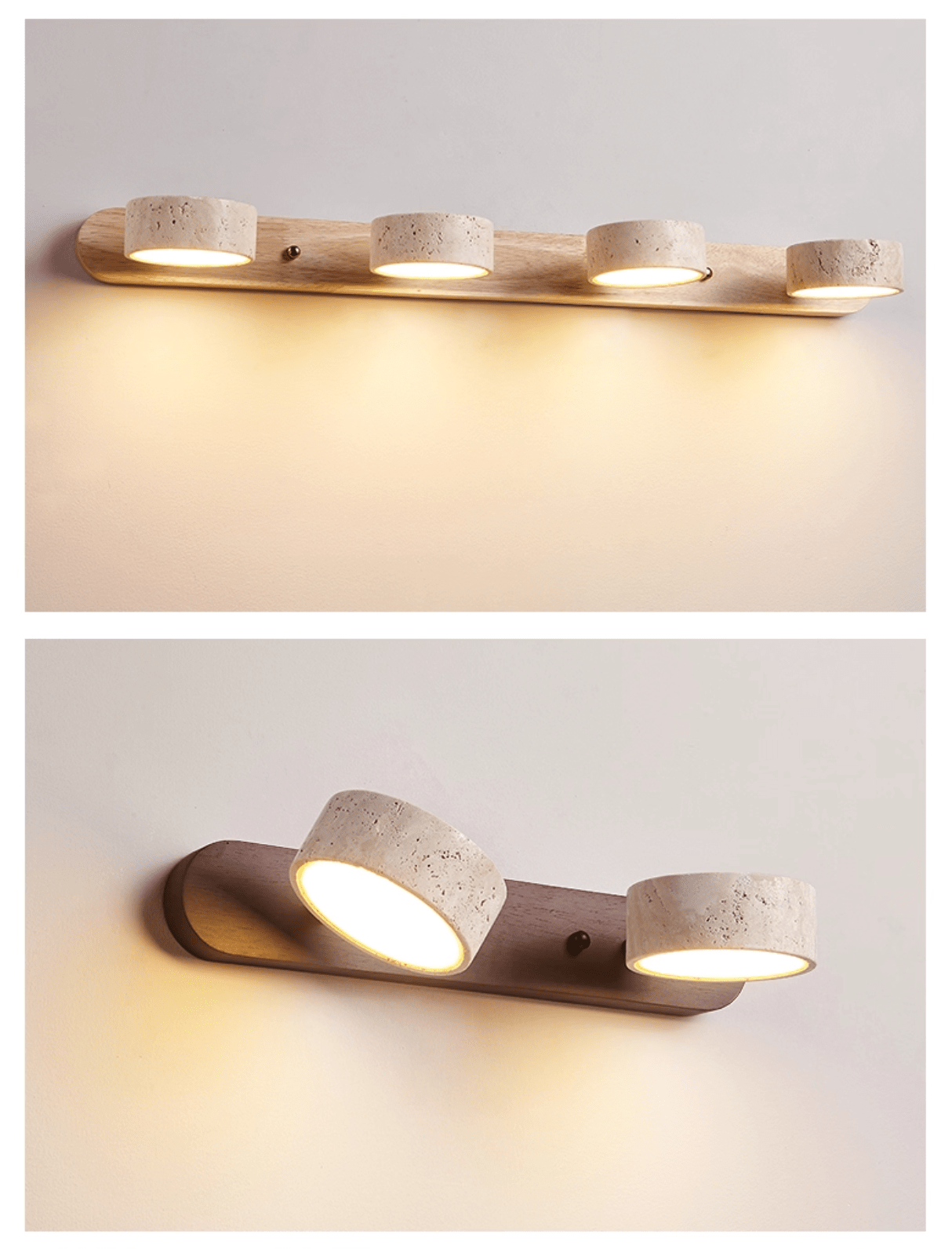 Travertine Duo Wall Light