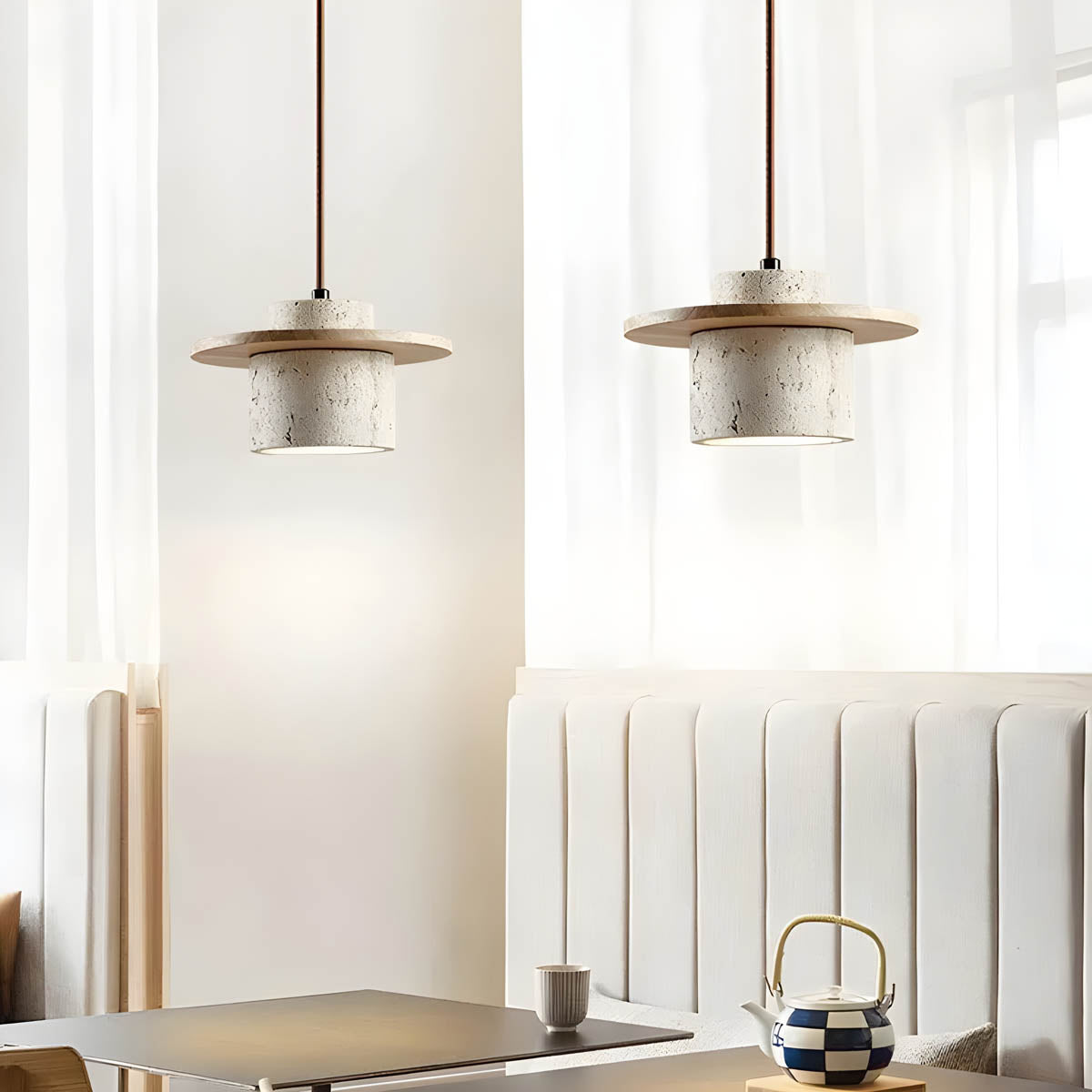 Travertine Stone Pendant Light