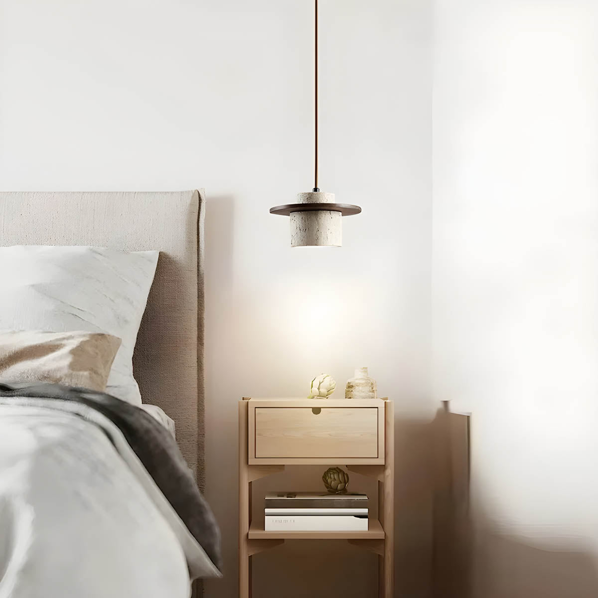 Travertine Stone Pendant Light