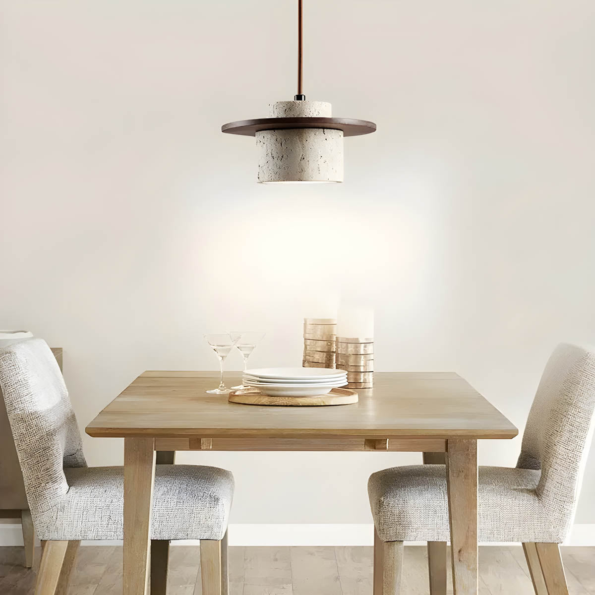 Travertine Stone Pendant Light