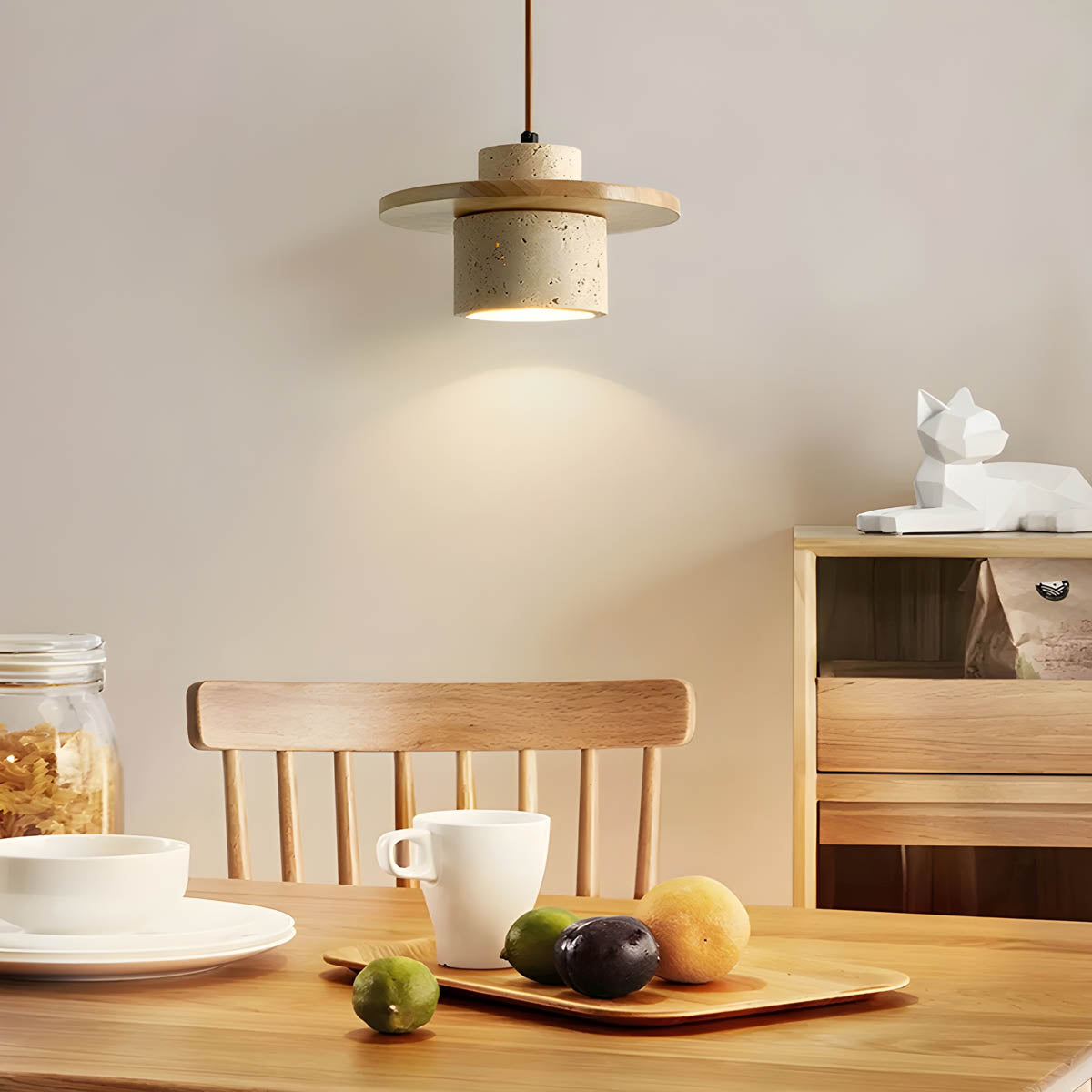 Travertine Stone Pendant Light