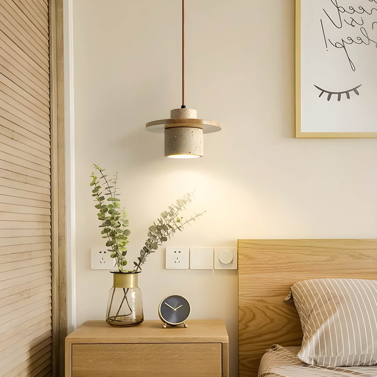 Travertine Stone Pendant Light
