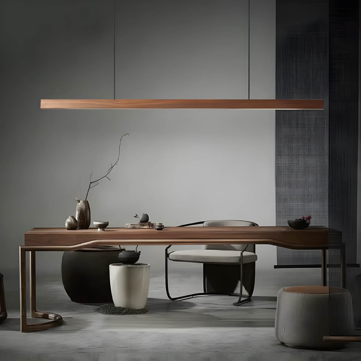 Wood Bar Pendant Light