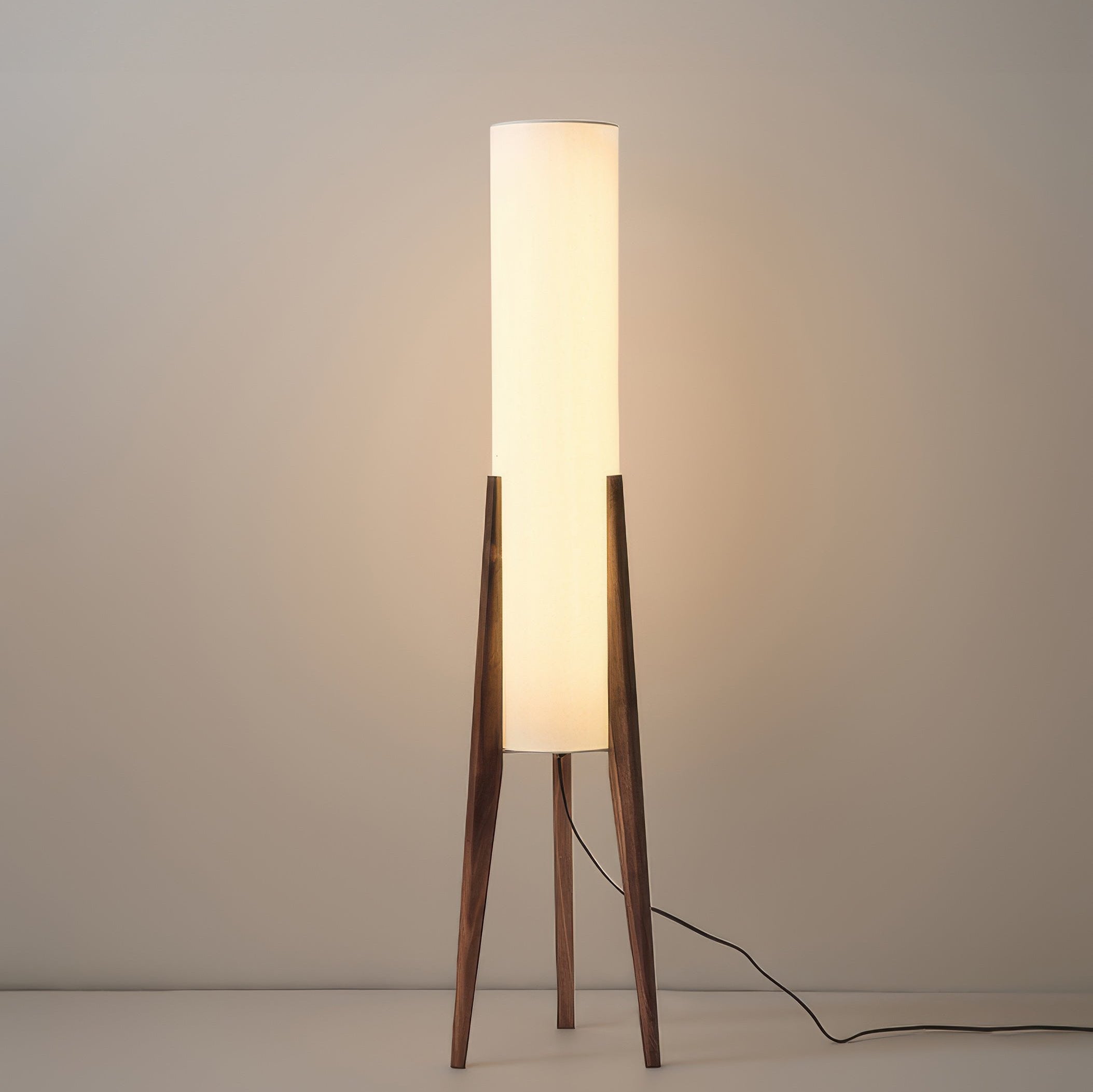 Floor Lamp in Solid Walnut Wood Art Lamp