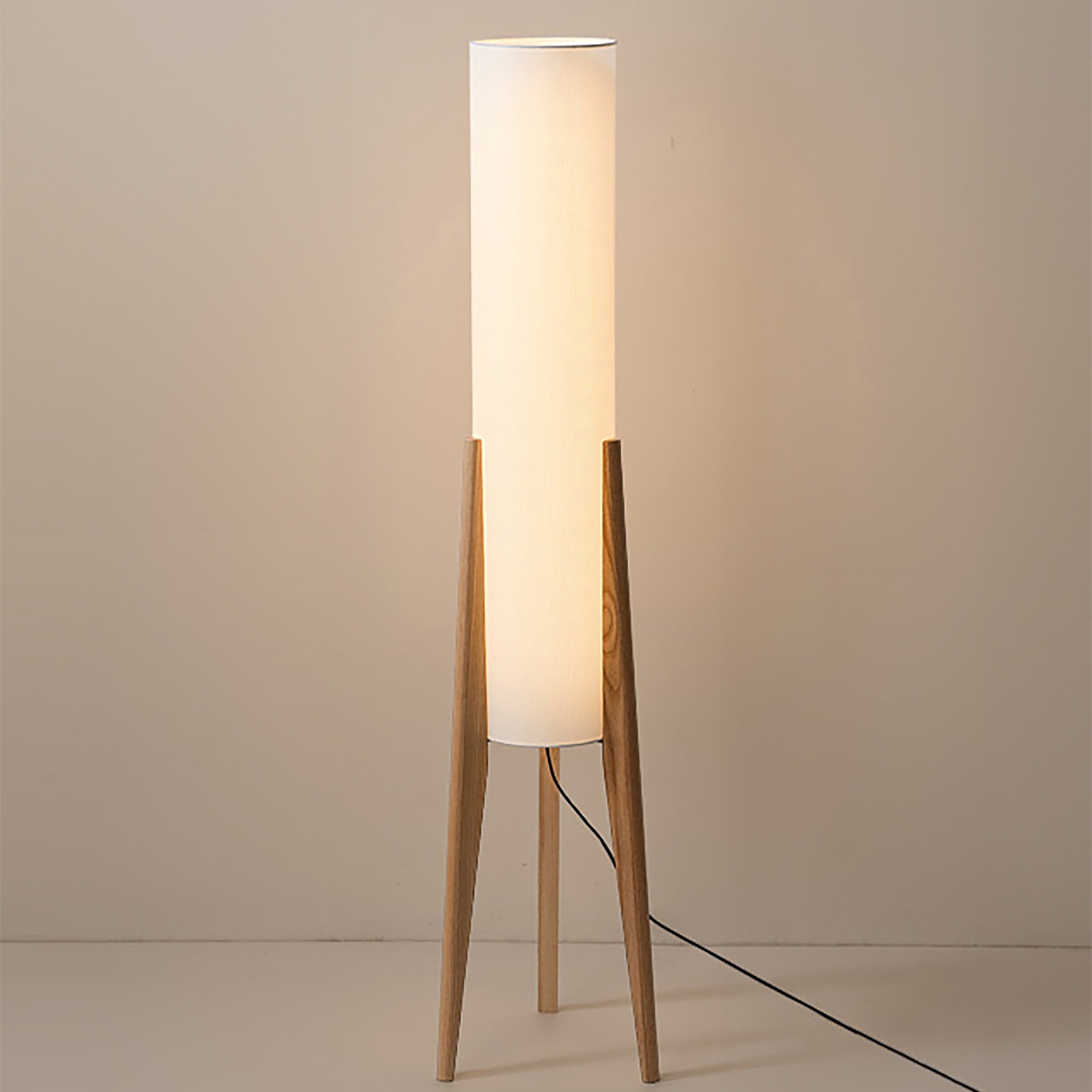 Floor Lamp in Solid Walnut Wood Art Lamp